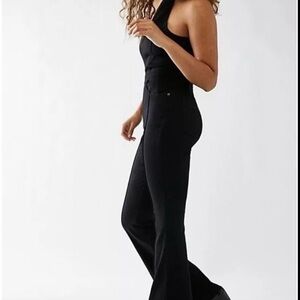FREE PEOPLE Sydney Jumpsuit Flare Denim Black Size 2 New with Tags
